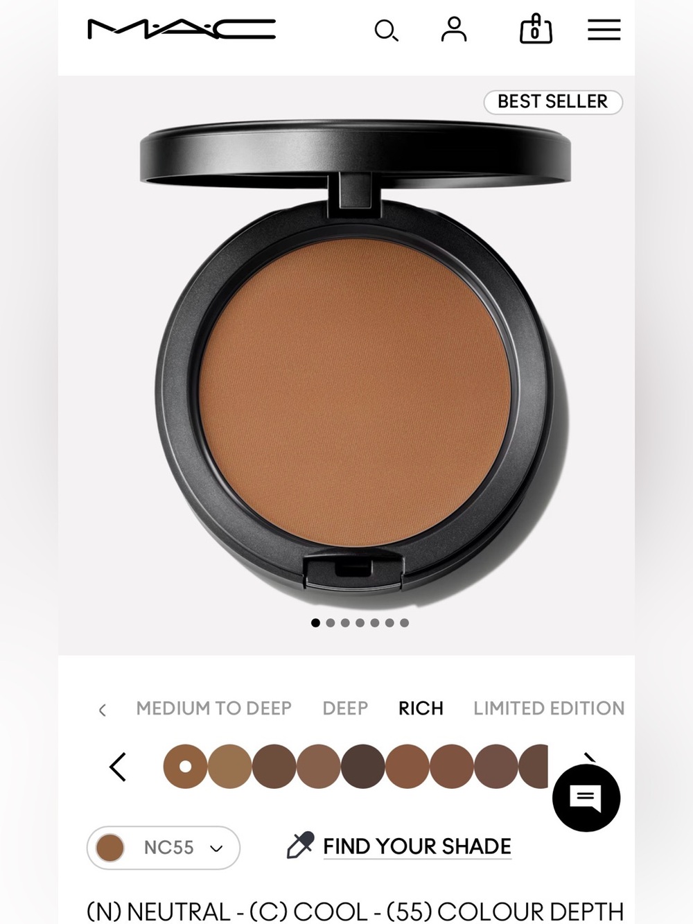 NWT MAC Cosmetics Studio Fix Powder Plus Foundation - NC55